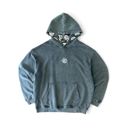 Black Acid wash Hoodie